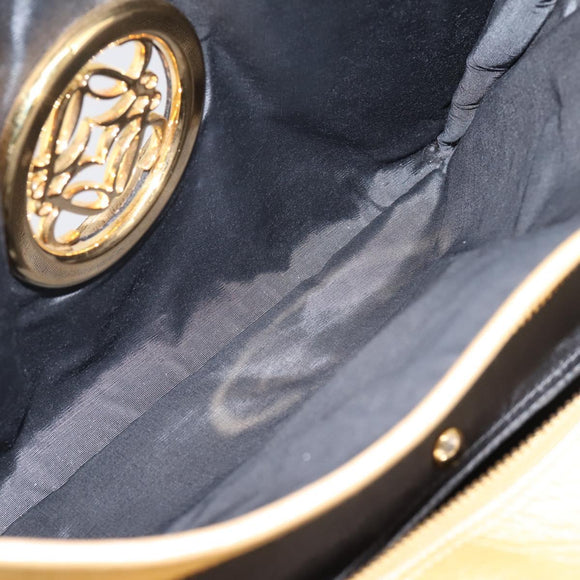 LOEWE Amazona 32 Hand Bag Leather Gold Auth 207798A
