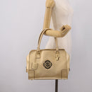 LOEWE Amazona 32 Hand Bag Leather Gold Auth 207798A-28