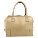 LOEWE Amazona 32 Hand Bag Leather Gold Auth 207798A-3