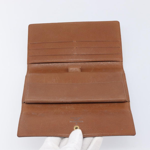 LOUIS VUITTON Monogram Portefeuille International Long Wallet M61217 Auth 207799