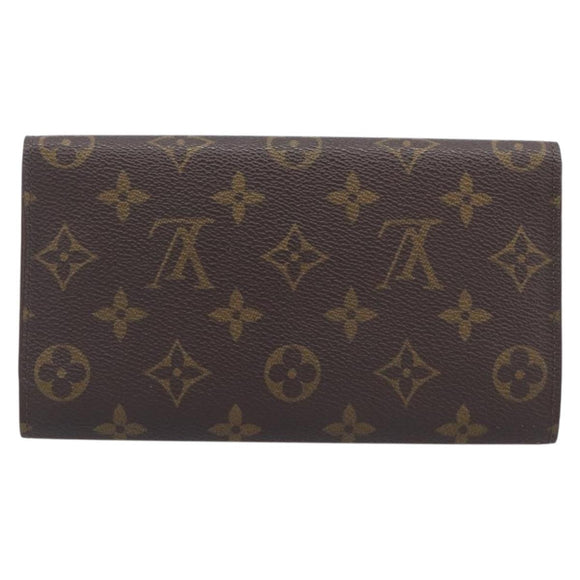 LOUIS VUITTON Monogram Portefeuille International Long Wallet M61217 Auth 207799
