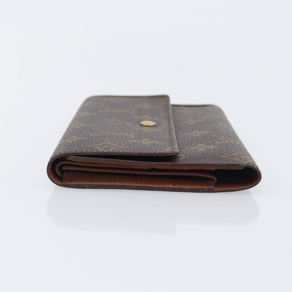 LOUIS VUITTON Monogram Portefeuille International Long Wallet M61217 Auth 207799