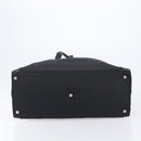 GUCCI Tote Bag Nylon Black Silver Auth 207801-11