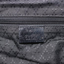GUCCI Tote Bag Nylon Black Silver Auth 207801-18