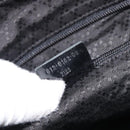 GUCCI Tote Bag Nylon Black Silver Auth 207801-24