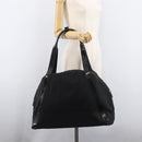GUCCI Tote Bag Nylon Black Silver Auth 207801-25