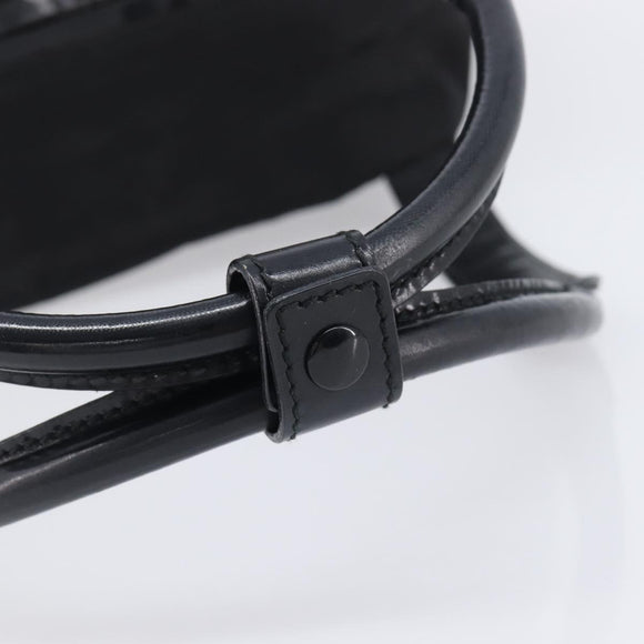 GUCCI Tote Bag Nylon Black Silver Auth 207801