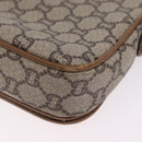 GUCCI GG Plus Supreme Shoulder Bag PVC Beige Gold Auth 207802-16