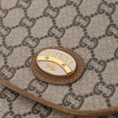 GUCCI GG Plus Supreme Shoulder Bag PVC Beige Gold Auth 207802-17
