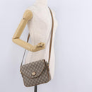 GUCCI GG Plus Supreme Shoulder Bag PVC Beige Gold Auth 207802-26