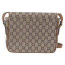 GUCCI GG Plus Supreme Shoulder Bag PVC Beige Gold Auth 207802-3