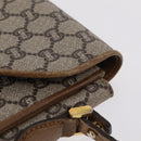 GUCCI GG Plus Supreme Shoulder Bag PVC Beige Gold Auth 207802-5
