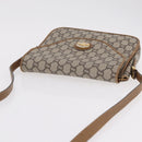 GUCCI GG Plus Supreme Shoulder Bag PVC Beige Gold Auth 207802-7