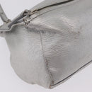 GIVENCHY Pandora Mini Shoulder Bag Leather Silver Auth 207804-13