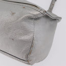 GIVENCHY Pandora Mini Shoulder Bag Leather Silver Auth 207804-14