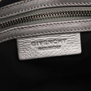 GIVENCHY Pandora Mini Shoulder Bag Leather Silver Auth 207804-20