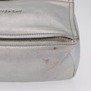 GIVENCHY Pandora Mini Shoulder Bag Leather Silver Auth 207804-3