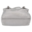 GIVENCHY Pandora Mini Shoulder Bag Leather Silver Auth 207804-4