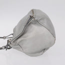 GIVENCHY Pandora Mini Shoulder Bag Leather Silver Auth 207804-6