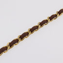 CHANEL Matelasse Chain Shoulder Bag Lamb Skin Brown Gold CC Auth 207806-11