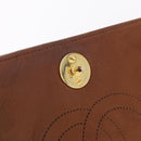 CHANEL Matelasse Chain Shoulder Bag Lamb Skin Brown Gold CC Auth 207806-20