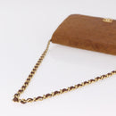 CHANEL Matelasse Chain Shoulder Bag Lamb Skin Brown Gold CC Auth 207806-9