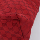 GUCCI GG Canvas Shoulder Bag Red Silver 001 3380 1705 Auth 207807A-10