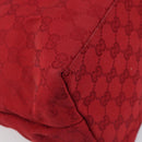 GUCCI GG Canvas Shoulder Bag Red Silver 001 3380 1705 Auth 207807A-13