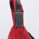 GUCCI GG Canvas Shoulder Bag Red Silver 001 3380 1705 Auth 207807A-15