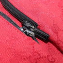 GUCCI GG Canvas Shoulder Bag Red Silver 001 3380 1705 Auth 207807A-22