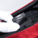 GUCCI GG Canvas Shoulder Bag Red Silver 001 3380 1705 Auth 207807A-24