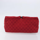 GUCCI GG Canvas Shoulder Bag Red Silver 001 3380 1705 Auth 207807A-9