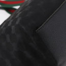 GUCCI GG Canvas Web Sherry Line Hand Bag Nylon Black 131228 Auth 207809A-13
