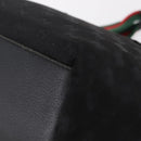 GUCCI GG Canvas Web Sherry Line Hand Bag Nylon Black 131228 Auth 207809A-14