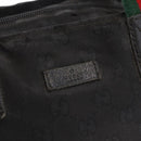 GUCCI GG Canvas Web Sherry Line Hand Bag Nylon Black 131228 Auth 207809A-15