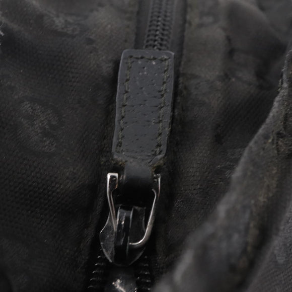 GUCCI GG Canvas Web Sherry Line Hand Bag Nylon Black 131228 Auth 207809A