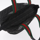 GUCCI GG Canvas Web Sherry Line Hand Bag Nylon Black 131228 Auth 207809A-6