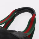 GUCCI GG Canvas Web Sherry Line Hand Bag Nylon Black 131228 Auth 207809A-9