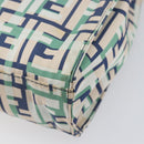 FENDI Zucca Canvas Hand Bag Nylon Green Silver Auth 207810A-12