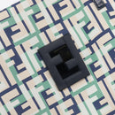 FENDI Zucca Canvas Hand Bag Nylon Green Silver Auth 207810A-17
