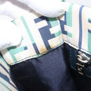 FENDI Zucca Canvas Hand Bag Nylon Green Silver Auth 207810A-25