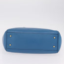 LOEWE Tote Bag Leather Gold Blue Auth 207812A-6