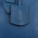 LOEWE Tote Bag Leather Gold Blue Auth 207812A-20