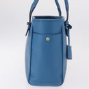LOEWE Tote Bag Leather Gold Blue Auth 207812A-5