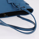 LOEWE Tote Bag Leather Gold Blue Auth 207812A-9