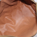 CELINE Macadam Canvas Shoulder Bag PVC Leather 2 Set Brown Auth 207813-10