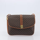 CELINE Macadam Canvas Shoulder Bag PVC Leather 2 Set Brown Auth 207813-11