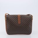 CELINE Macadam Canvas Shoulder Bag PVC Leather 2 Set Brown Auth 207813-12