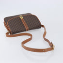 CELINE Macadam Canvas Shoulder Bag PVC Leather 2 Set Brown Auth 207813-14