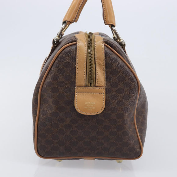 CELINE Macadam Canvas Shoulder Bag PVC Leather 2 Set Brown Auth 207813